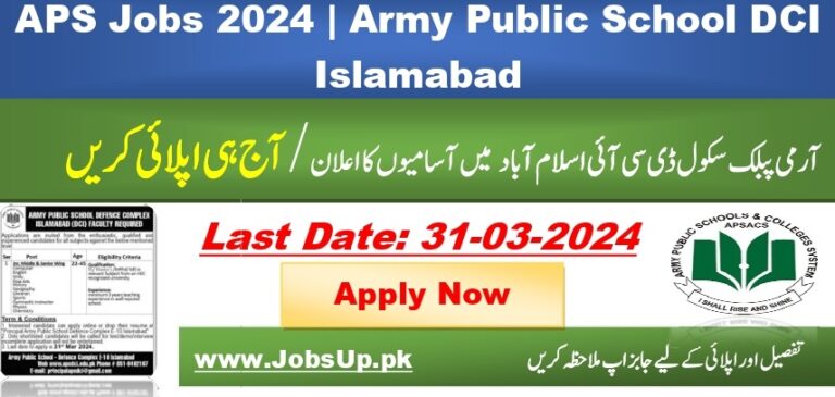 APS DCI Jobs 2024 in Islamabad