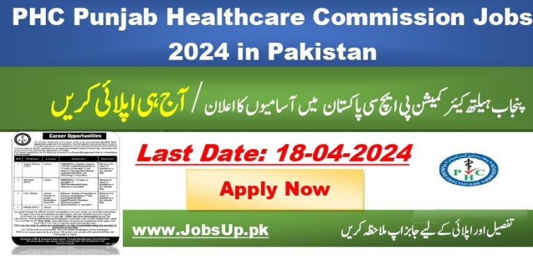 PHC Jobs 2024 in Punjab Pakistan