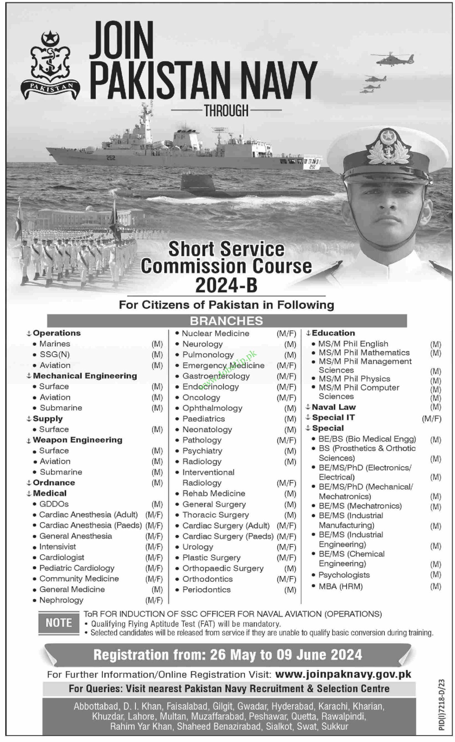 Join Pak Navy As Short Service Commission Jobs 2024