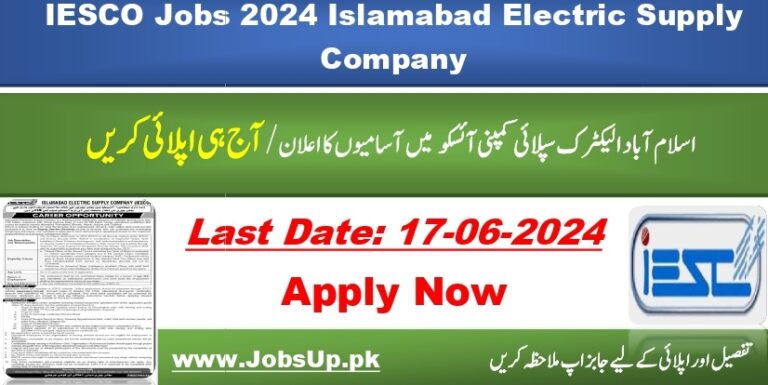 IESCO Electric Company Jobs in Islamabad 2024